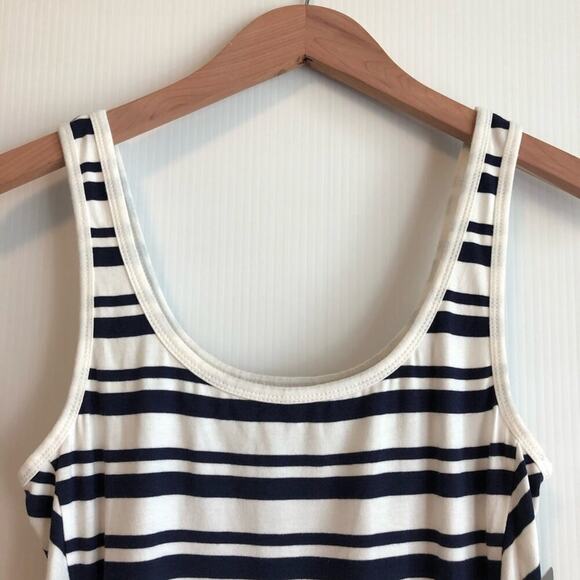 🆕 Marc by Andrew Marc striped high low tank dress navy and white NWT size M - Picture 3 of 10